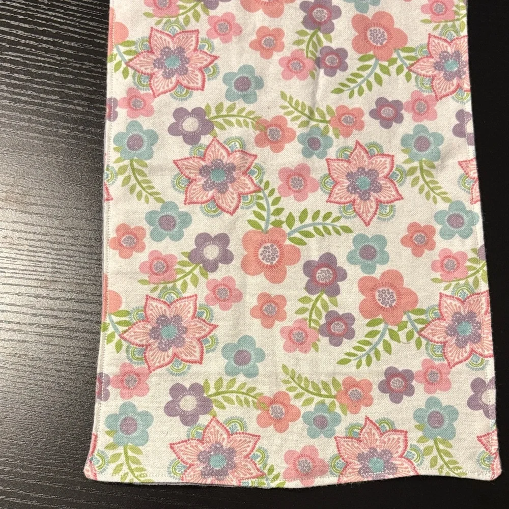 Homemade Owl & Floral Burp Cloth Set - Pink, Gray, Green